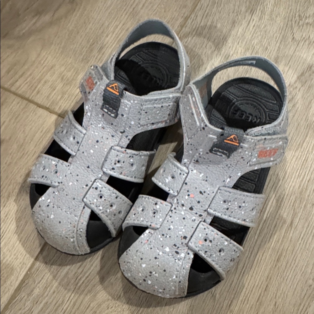 Gray Speckled Sandals